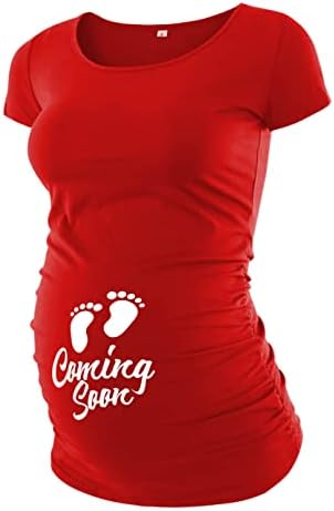 Pregnancy Shirts for Women - Maternity Gift for Pregnant Women Soft Comfortable Sides Ruched Tops & Tees