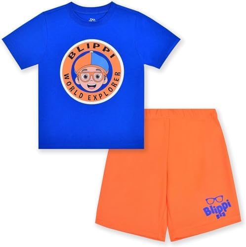 Blippi Boys Short Sleeve T-shirt and Short Set for Toddlers and Big Kids