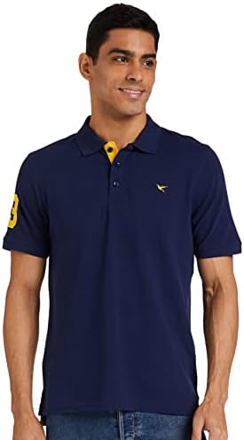 Deniklo Men's Solid Regular fit Polo Shirt