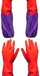 FOMIYES 2 Pairs Cleaning Gloves Warm Washing Gloves Winter Household Gloves