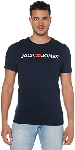 Jack & Jones mens Jjecorp Logo Tee SS Crew Neck Noos Slim Fit T-Shirt T-Shirt (pack of 1)