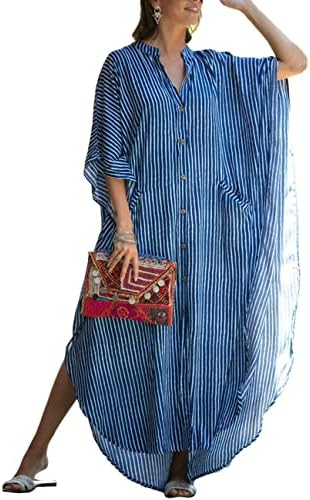 KASTWAVE Maxi Bohemian Dress, Kimono, Beach Coverup