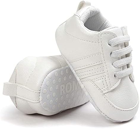 KIDSUN Unisex Baby Boy Girl Canvas Sneaker Soft Sole Infant Lace up Newborn Ankle Toddler First Walkers Crib Shoes