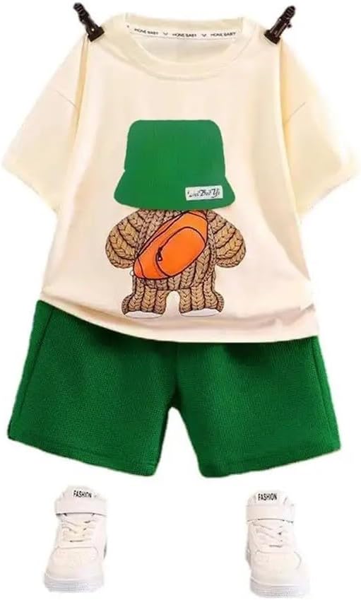 Kids Boy Clothes Set,Toddler Short set, Kids Cotton 2PCS T-Shirt Shorts Pants Outfit, Baby Boys 2 pcs set