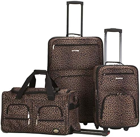 Rockland 3 Pc Luggage Set, Clear, 3 Pc Luggage Set, Clear, 3 Pc Luggage Set