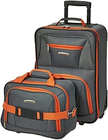 Rockland Fashion Softside Upright Luggage Set, Color, One Size, Fashion Softside Upright Luggage Set