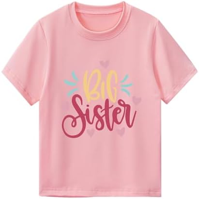 Twins Kids T Shirt Tops Baby Boys Girls Big Sister Brother Little Sis Bro Tees Sibling Matching Outfit Summer Clothes