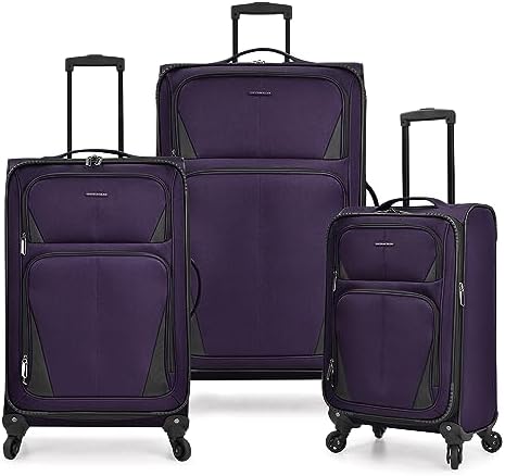 U.S. Traveler Aviron Bay Expandable Softside Luggage with Spinner Wheels