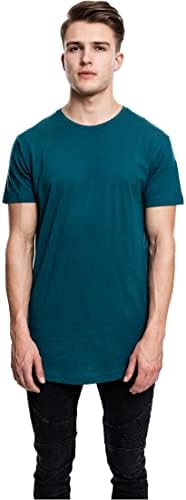 Urban Classics Men's Shaped Long Tee Longline T-Shirt, Shortsleeves Tall Tee, Crew Neck, 100% Jersey Cotton