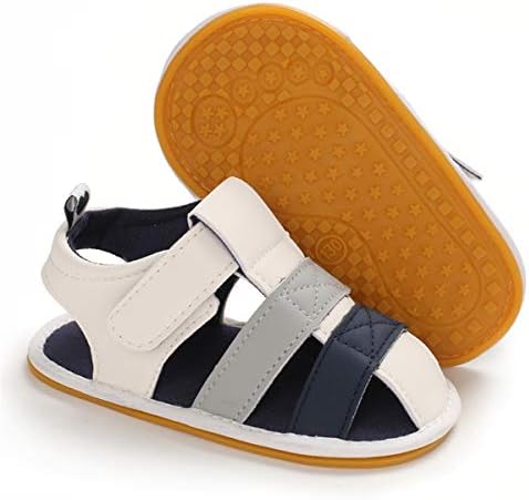 COSANKIM Infant Baby Boys Girls Summer Sandals Non Slip Soft Sole Toddler First Walker Crib Shoes (0-18 Months)