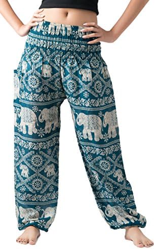 B BANGKOK PANTS Harem Pants Women Yoga Boho Clothes with Pockets