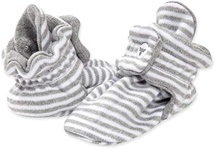 Burt's Bees Baby Unisex Baby Booties, Organic Cotton Adjustable Infant Shoes