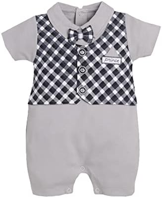 BABY GO 100% Pure Cotton Half Sleeves Casual Romper/Jumpsuit for Baby Boys