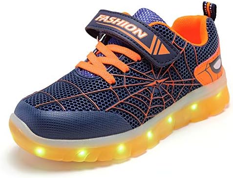 BFOEL Spider Light up Shoes for Boys Girls Toddler Led Walking Sneaker with USB Charging Birthday Thanksgiving Christmas Day Best Gift