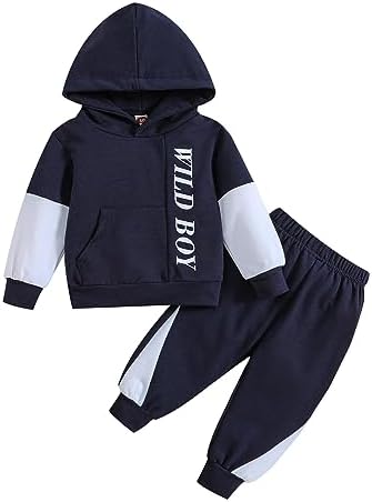 Borlai Kids Baby Boy Hooded Clothes Set Dinosaur Letter Sweatshirt Pullover Camouflage Pants Tracksuit Set