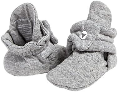 Burt's Bees Baby Unisex Baby Booties, Organic Cotton Adjustable Infant Shoes