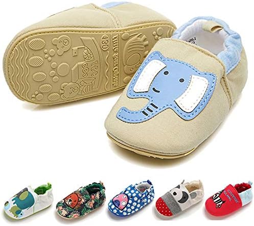 COSANKIM Infant Baby Boys Girls Slipper Soft Sole Non Skid Sneaker Moccasins Toddler First Walker Cirb House Shoes