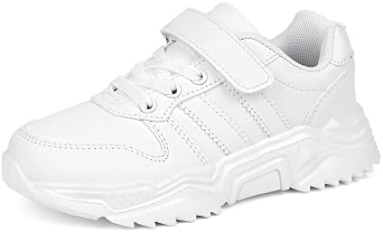 DVTENI Unisex-Child White Boys Girls Shoes Antiskid Tennis Sneakers Outdoor Casual Kids Shoes Running Shoes(Toddler/Little Kid/Big Kid)