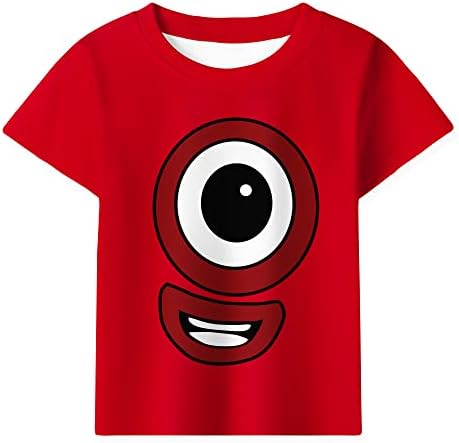 Didadi Boys Numbers T-Shirt Costume Kids Girls Cartoon Tee Shirt Daily Playwear Causal Wear for 3-8 Years