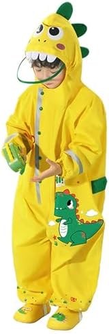 Fewlby Toddler Rain Suit for Boys Girls Waterproof Kids Rain Coat Coverall Baby Rain Jacket S-XL Size