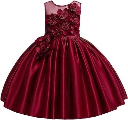 Floral Gown Tutus Girls Princess Communion Infant Summer Dresses Vestidos Prom Kids Baby Clothes