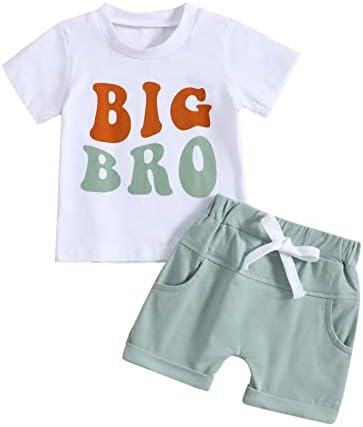 Frietlebird Big Brother Little Brother Matching Outfits Sibling Matching Outfits Newborn Baby Boy Shirt Shorts Summer Clothes