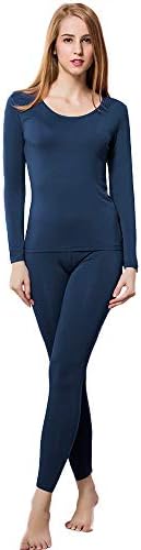 HEROBIKER Thermal Underwear Women Ultra-Soft Set Base Layer Top & Bottom Long Johns with Fleece Lined Winter Warm