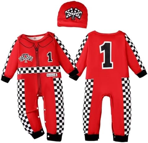 Happidoo Baby Boy 1st Birthday Outfit One Year Old Birthday Clothes First Birthday Race Car Driver Romper