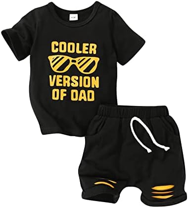 Happy Town Toddler Baby Boy Clothes Short Sleeve T-shirt and Shorts Boys Summer Clothes Set