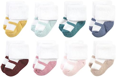 Hudson Baby baby-girls Cotton Rich Newborn and Terry Socks