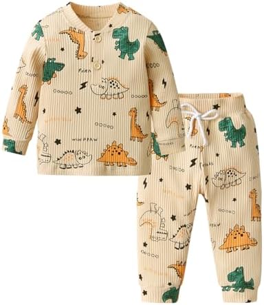 Joureker Baby Boy Clothes Infant Dinosaur Print Long Sleeve Tops + Pants Outfits Sets