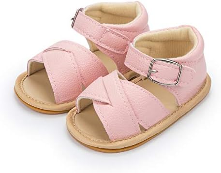 Kannior Infant Boys Girls Sandals Breathable Premium Baby Summer Outdoor Casual Beach Shoes Lightweight Toddler Flower Bowknot Anti Slip Rubber Sole Newborn Prewalker First Crib Shoes