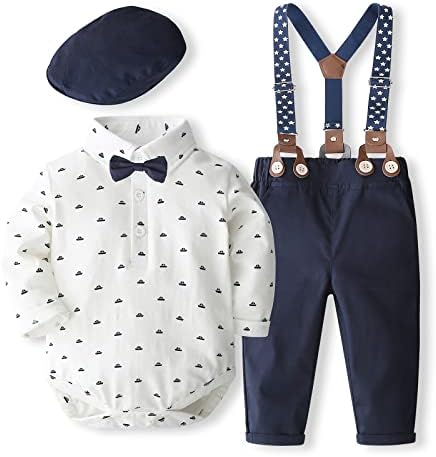 Kimocat Baby Boys Clothes Sets Long Sleeve and Pants Gentleman Outfit Suits