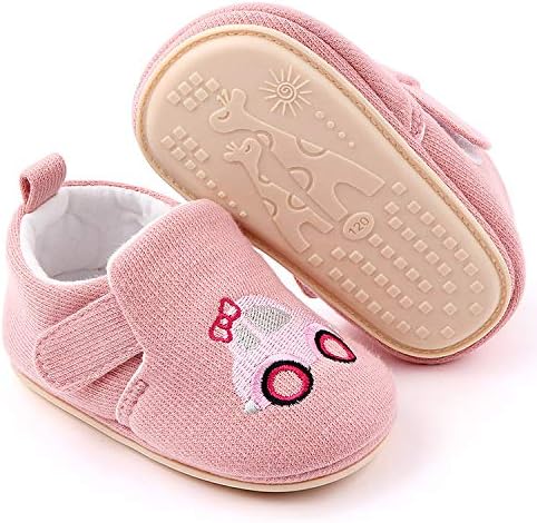 LÄTT LIV Baby Boys Girls First Walking Shoes Toddler Knit Cartoon House Slippers Lightweight Infant Sneakers Non-Slip