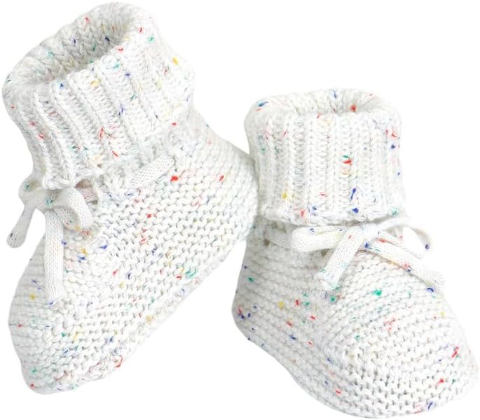 LAWKUL Baby Booties Newborn Babe First Walkers Non-Slip Stay On Boots Crib Shoes Sock Warm Knit Booties for Infant Boy Girl