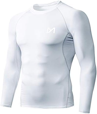 MEETYOO Men's Compression Long Sleeve Athletic Workout Shirt