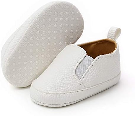 Meckior Infant Baby Girls Boys Canvas Shoes Soft Sole Toddler Slip On Newborn Crib Moccasins Casual Sneaker Austin Boy's Flat Lazy Loafers First Walkers Skate Shoe