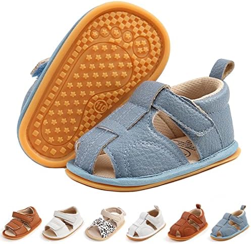 Ohwawadi Infant Baby Boys Girls Sandals, Soft Non-Slip Rubber Sole Summer Toddler Baby Walking Shoes, Flat Shoes First Walkers