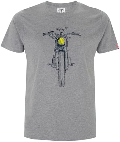 Oily Rag Cafe Racer Motorcycle Club Men's T-Shirt Top Tee Original - Oil and Cloth British Vintage Retro Biker Motorbike Enthusiast Gifts Presents