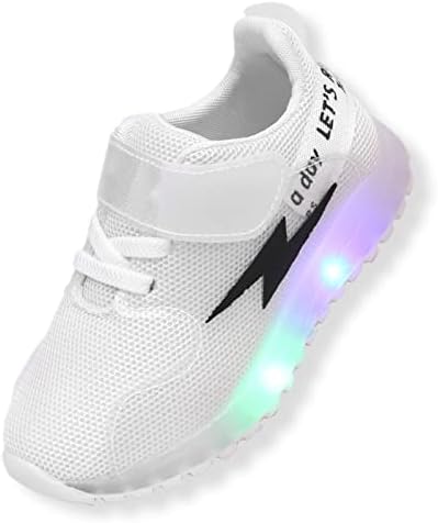 PATPAT Toddler Shoes Kid Shoes with LED Light Up Shoes Shiny Toddler Sneakers Girl Shoes Light Up Shoes for Girls Boys for Christmas Birthday Children Show Gift