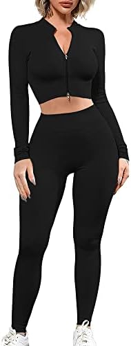 Seamless Workout Sets for Women Cross Strap Sport Bra Curved Waist Yoga Leggings Sets 2 Piece Gym Exercise Outfits