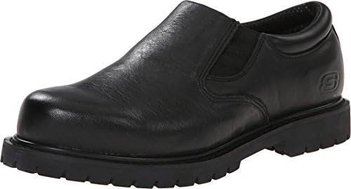 Skechers for Work Men's Cottonwood Goddard Twin Gore Slip Resistant Slip On, 12