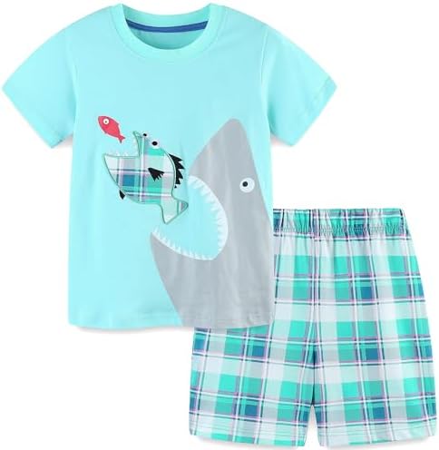 Toddler Boys Cotton Clothing Sets Short Sleeve Tee and Shorts