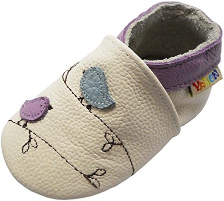 YALION Baby Boys Girls Moccasins Slippers, Soft Sole Baby Leather Shoes, Anti-Slip Baby Walking Crib Shoes for Infant Toddler Prewalker