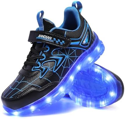 YUNICUS Kids Light Up Shoes for Boys Girls Toddler Sneakers USB Rechargeable Best Gift for Birthday Halloween Christmas