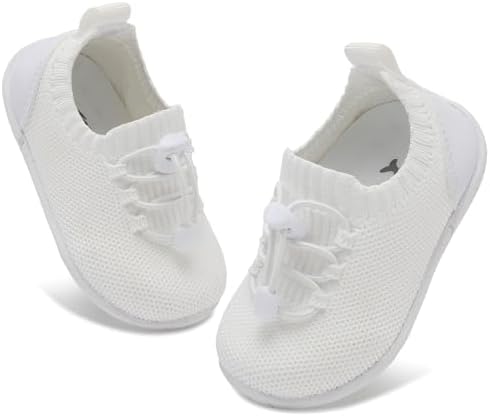 L-RUN Baby Shoes Infant Breathable Non Slip First Walking Shoes Baby Boys Girls Sneakers with Soft Rubber Sole Toddler Slip On Shoes