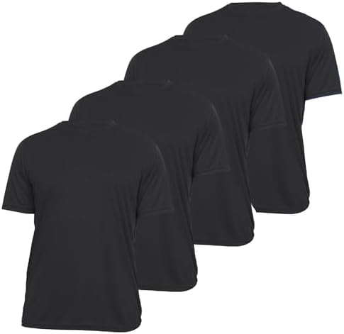 4-Pack Workout Shirts for Men, Dri Fit Shirts for Men, Moisture Wicking Shirts for Men, Gym Clothes for Men