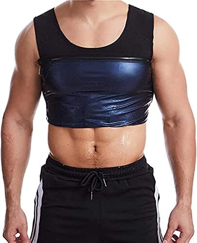 AtrauX Men Sweat Sauna Shaper Vest Stretchable Yoga Running Gym Compression Shapewear