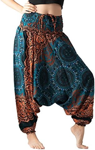 B BANGKOK PANTS womens Harem Pants Jumpsuit Hippie Clothes Boho Pants for Women yoga pants