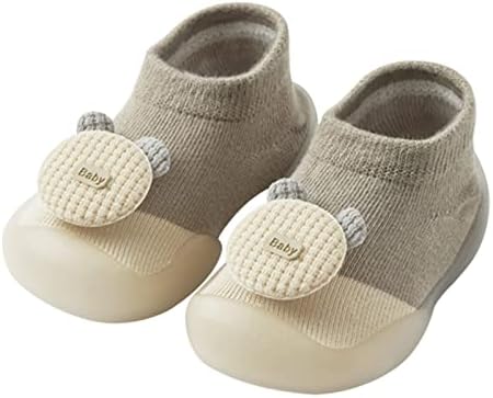 Bearbay Baby Socks Shoes Rubber Sole Non-Skid Indoor Floor Slipper for Unisex Newborn Infants Toddlers Boys Girls